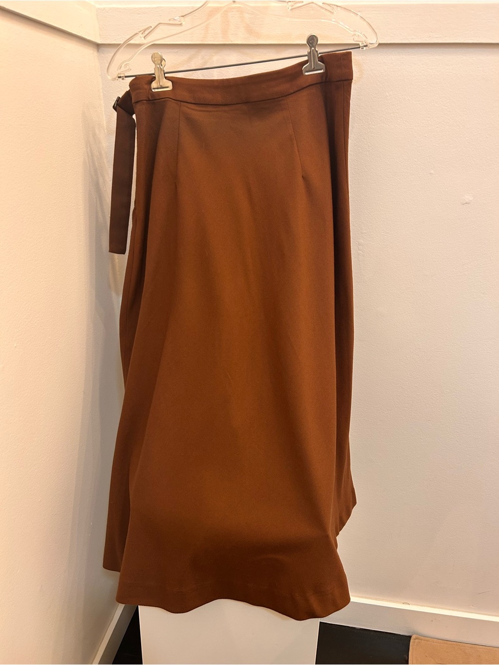 RW&CO Chestnut Brown A-Line Wrap Skirt - Picture 6 of 6